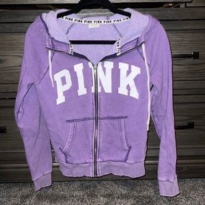 Pink zip up hoodie